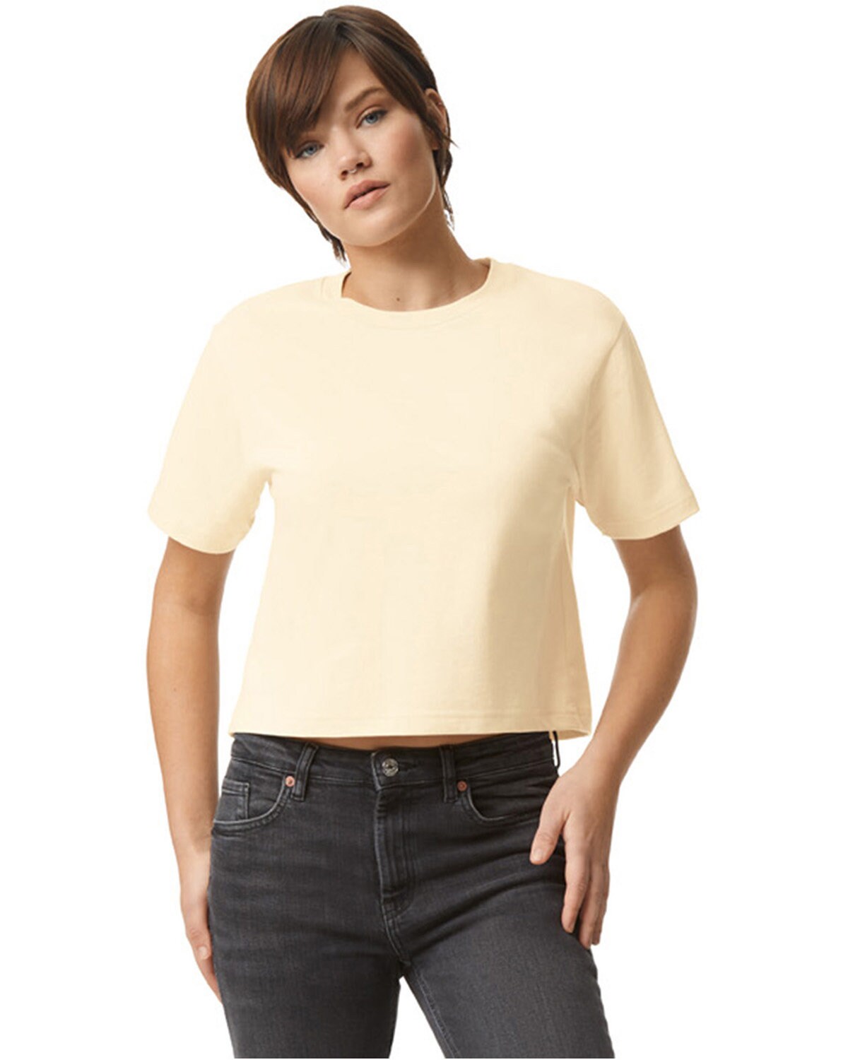 American Apparel® Ladies Fine Jersey Crewneck Short Sleeve Boxy T Shirt