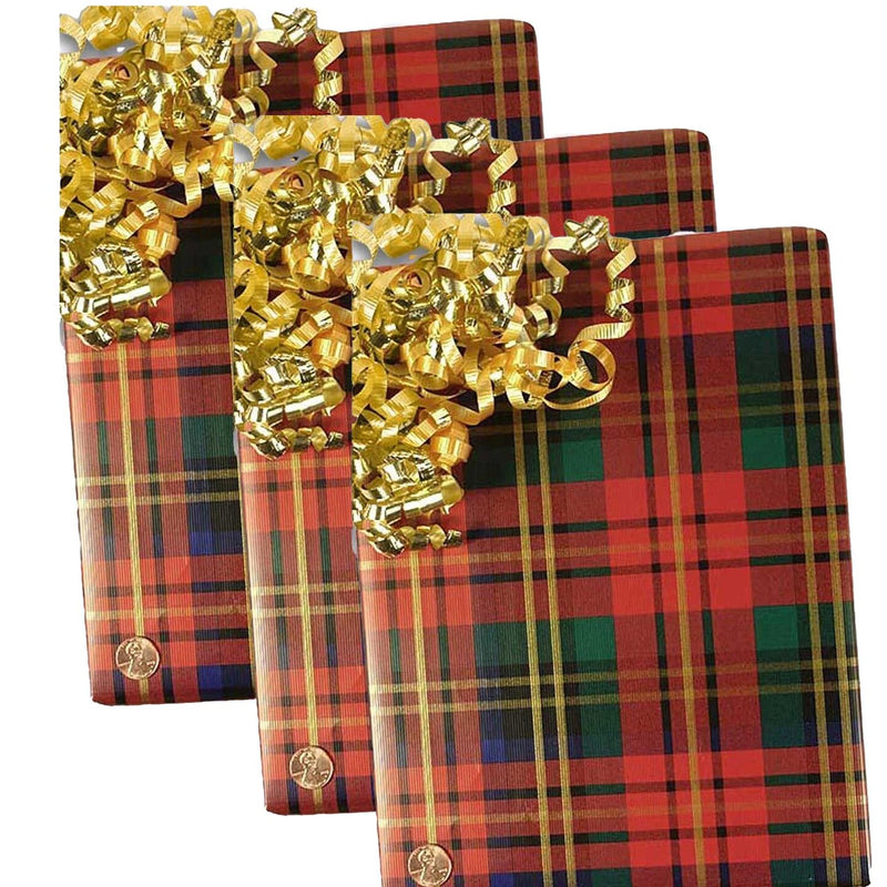 Plaid Christmas Wrapping Paper Lindsay Plaid 24''×833'
