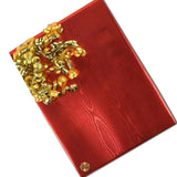 Red Watercolor Embossed Metallic Wrapping Paper 30" x 417" Roll