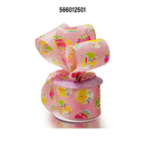 Pink Decorated Easter Egg Ribbon 2.5" x 10 Yards