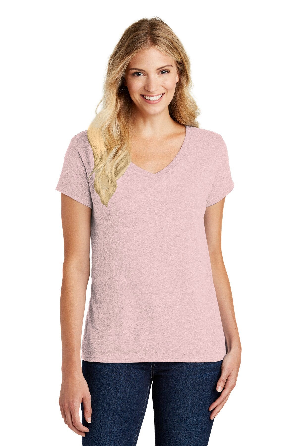 District® Women’s Perfect Blend Short Sleeve CVC V-Neck Tee