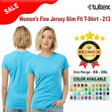 Tultex® Women's Fine Jersey Slim Fit Crewneck Short Sleeve T-Shirt