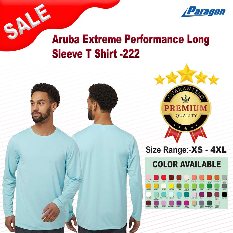 Paragon Aruba moisture wicking long sleeve tee for active outdoor performance