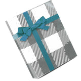 Plaid Christmas Wrapping Paper Silver Metal Lumberjack 30 ''x833 '