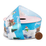 Christmas Scene Satin Ribbon 1 1/2 '' x 25 Yards