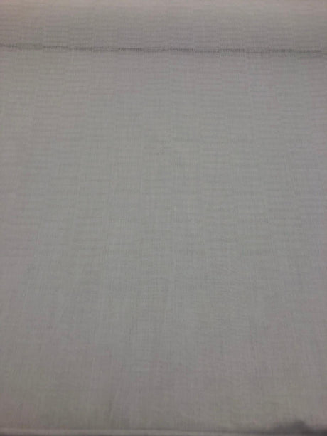 NFP Facade Blanco Polyester Fabric - White Batist Look Sheer, 118" Width, 2.00" H 3.50" V Repeat (1 Yard)