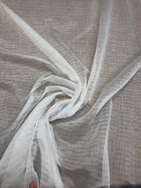 NFP Facade Blanco Polyester Fabric - White Batist Look Sheer, 118" Width, 2.00" H 3.50" V Repeat (1 Yard)