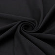 Silky Polyester Spandex Black Fabric