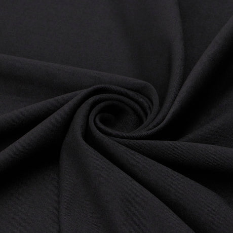 Elite Silky Polyester Spandex Fabric - Black, 60/61" Width (1 Yard)