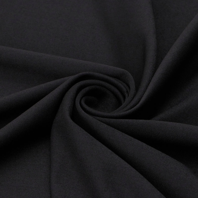 Elite Silky Polyester Spandex Fabric - Black, 60/61" Width (1 Yard)