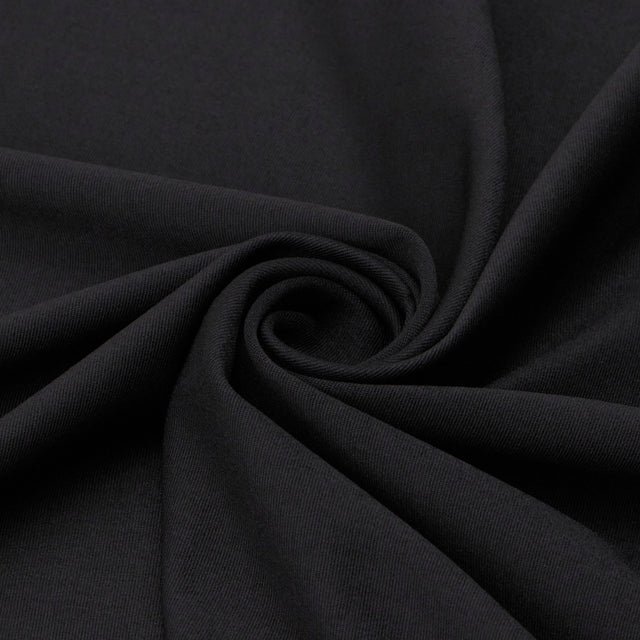 Elite Silky Polyester Spandex Fabric - Black, 60/61" Width (1 Yard)
