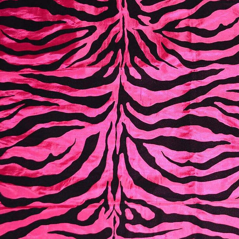 Zebra Flocking Taffeta Flocking Velvet Zebra Fabric 60" Wide