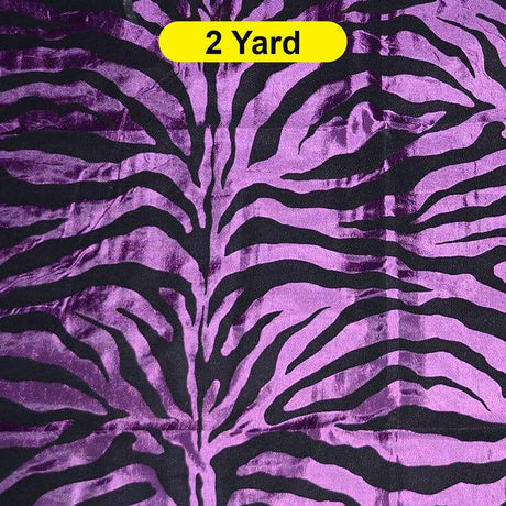 Zebra Flocking Taffeta Flocking Velvet Zebra Fabric 60" Wide