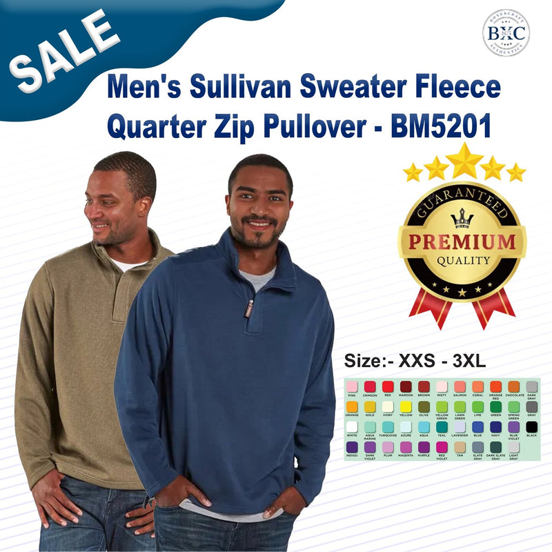 Boxercraft® Men's Sullivan Sweater Fleece Quarter Zip Pullover