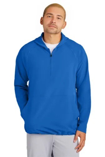 Sport-Tek® Repeat Half Zip Long Sleeve Hooded Jacket