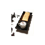 G. E. T. Melamine Display Trays Scallop Edged, Bake & Brew Series, 13.5" x 5.25", White