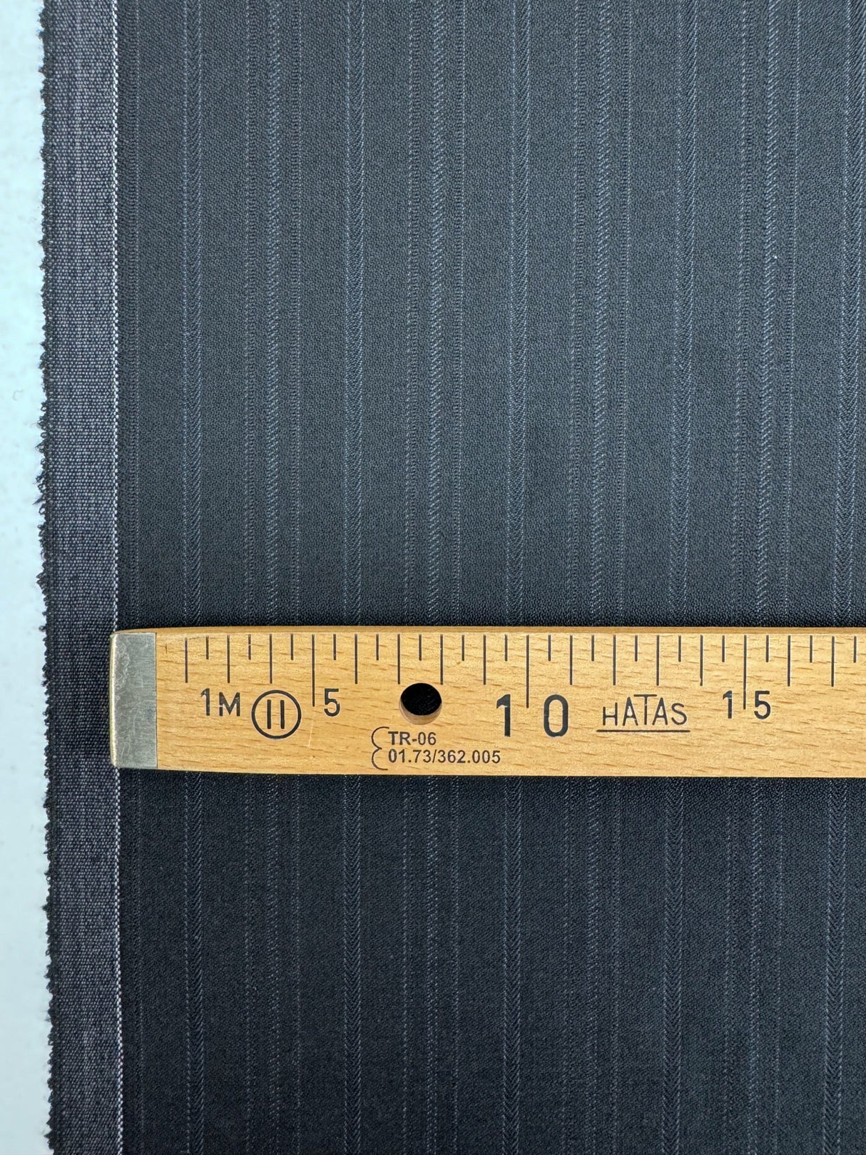 Italian Wool Tweed Striped Brown Blue