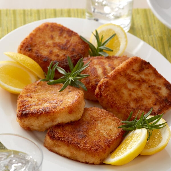 Spring Glen Fresh Foods 4 oz. Fried Lemon Risotto Cakes - 20/Case