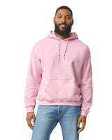 Gildan 18500 Pullover Hoodie Fabric - Light Pink, Classic Fit, Double-Lined Hood, Pouch Pocket (1 Piece)