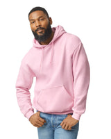 Gildan 18500 Pullover Hoodie Fabric - Light Pink, Classic Fit, Double-Lined Hood, Pouch Pocket (1 Piece)