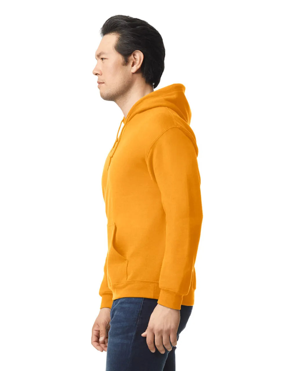 Gildan 18500 Pullover Hoodie - Heavy Blend Cotton Polyester Fabric - Gold, Classic Fit, Double-Lined Hood (1 Unit)