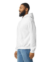 Gildan 18500 Pullover Hoodie Cotton Blend Fabric - White, Classic Fit, Double-Lined Hood (1 Hoodie)
