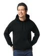 Gildan 18500 Pullover Hoodie - Black Cotton Blend Fabric - Black, Classic Fit, Double-Lined Hood, Pouch Pocket (1 Piece)