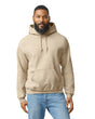 Gildan 18500 Pullover Hoodie Cotton Blend Fabric - Sand, Classic Fit, Double-Lined Hood (1 Piece)