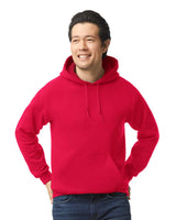 Gildan 18500 Pullover Hoodie - Red Cotton Blend Fabric - Red, Classic Fit, Double-Lined Hood (1 Piece)
