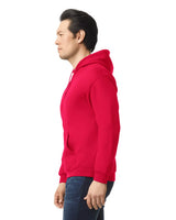 Gildan 18500 Pullover Hoodie - Red Cotton Blend Fabric - Red, Classic Fit, Double-Lined Hood (1 Piece)