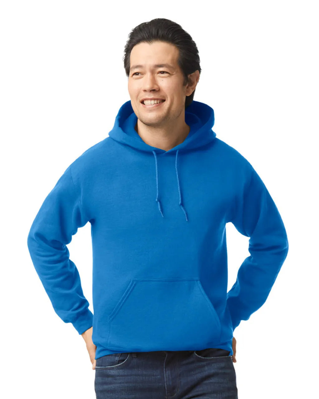 Gildan 18500 Pullover Hoodie - Heavy Blend Cotton Polyester Fabric - Royal, Classic Fit, Double-Lined Hood (1 Unit)