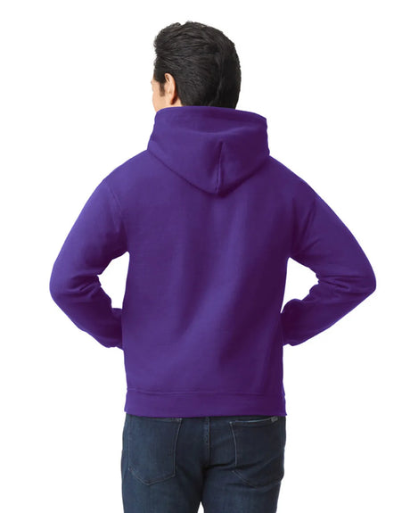 Gildan 18500 Pullover Hoodie - 100 Percent Cotton Blend Fabric - Team Purple, Classic Fit, Double-Lined Hood (1 Unit)