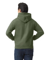Gildan 18500 Heavy Blend Pullover Hoodie - Military Green, Classic Fit, Double-Lined Hood (1 Piece)
