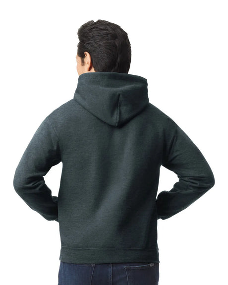 Gildan 18500 Pullover Hoodie - Cotton Blend Fabric - Dark Heather, Classic Fit, Double-Lined Hood (1 Unit)