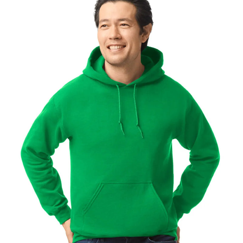 Gildan 18500 Pullover Hoodie - Heavy Blend Cotton Polyester Fabric - Irish Green (1 Hoodie)