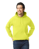 Gildan 18500 Pullover Hoodie Cotton Blend Fabric - Safety Green, Classic Fit, Double-Lined Hood, Pouch Pocket (1 Piece)