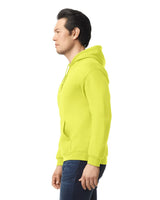 Gildan 18500 Pullover Hoodie Cotton Blend Fabric - Safety Green, Classic Fit, Double-Lined Hood, Pouch Pocket (1 Piece)