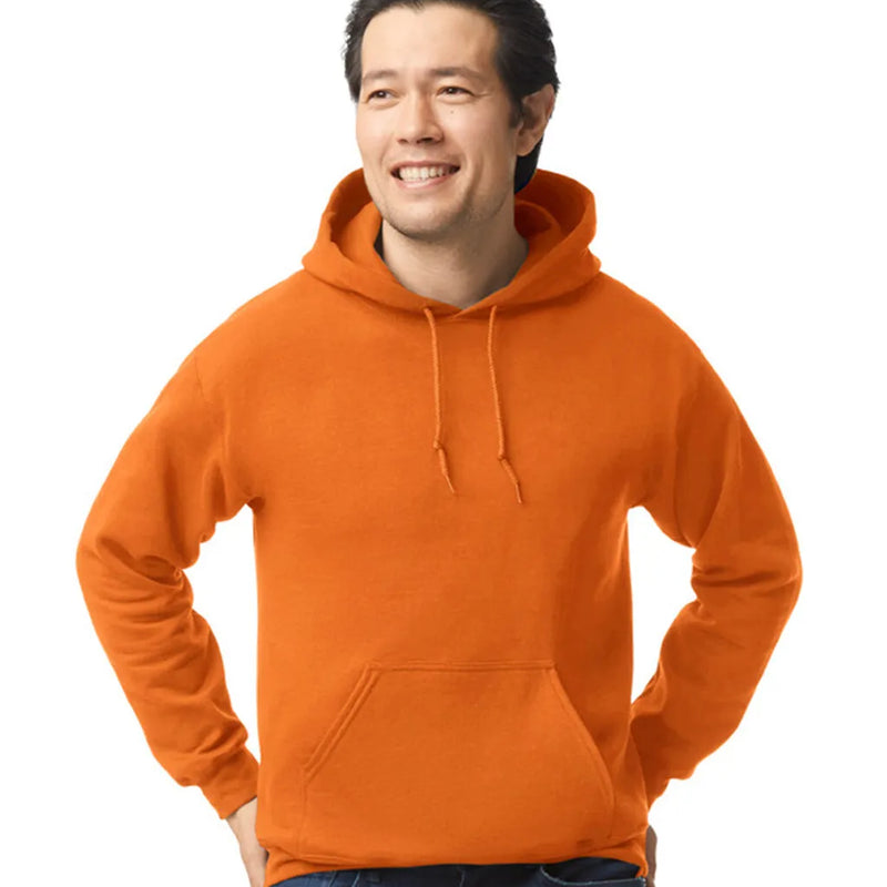 Gildan 18500 Pullover Hoodie - Heavy Blend Fabric - Safety Orange, Classic Fit, Double-Lined Hood (1 Piece)