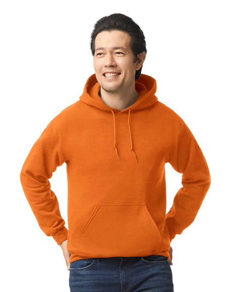 Gildan 18500 Pullover Hoodie - Heavy Blend Fabric - Safety Orange, Classic Fit, Double-Lined Hood (1 Piece)