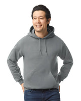 Gildan 18500 Pullover Hoodie Cotton Blend Fabric - Graphite Heather, Classic Fit, Double-Lined Hood (1 Piece)