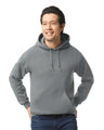 Gildan 18500 Pullover Hoodie Cotton Blend Fabric - Graphite Heather, Classic Fit, Double-Lined Hood (1 Piece)