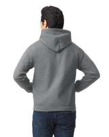 Gildan 18500 Pullover Hoodie Cotton Blend Fabric - Graphite Heather, Classic Fit, Double-Lined Hood (1 Piece)
