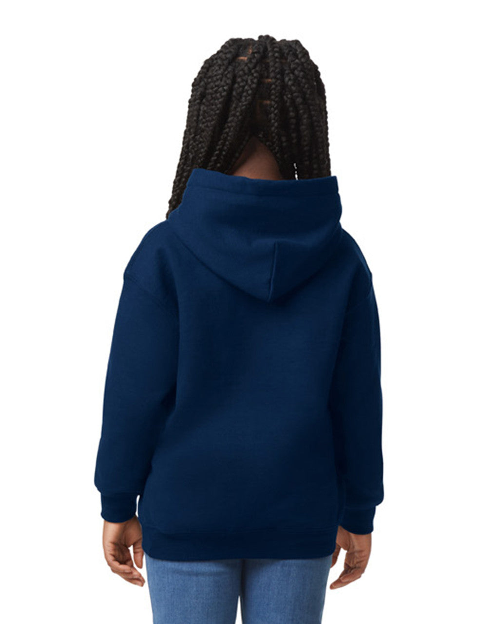Gildan 18500B Youth Pullover Hoodie - Navy Fleece Fabric - Navy, Classic Fit, Seamless Body (1 Piece)