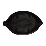 G. E. T. Melamine Leaf Plate, 10.5," Black Elegance Series - Case of 24