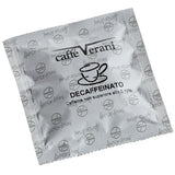 Caffe Verani Imported Italian Single Serve Decaf Espresso Pods - 150/Case