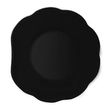 G. E. T. Melamine Plate, Scallop Shape, Black Elegance Series, 8" x 8.5" - Case of 12