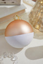 4" Gold White Ball Ornament