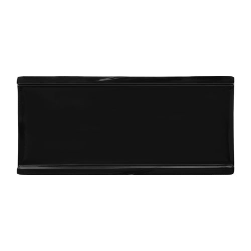 G. E. T. Melamine Plate Black Elegance Series, 9.25" x 4.25" - Case of 24