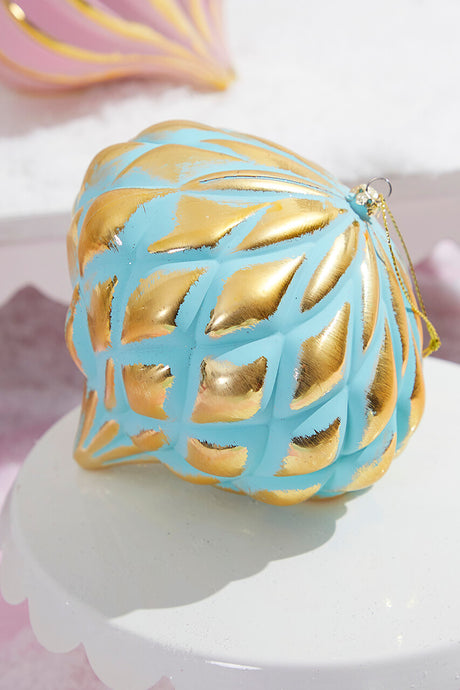 5” Mint Green & Gold Onion Ornament