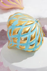 5 Inch Mint Green & Gold Onion Ornament